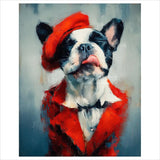 Artist Boid French bulldog satirical artwork 