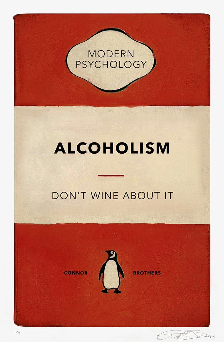 Connor Brothers Alcoholism red book unframed