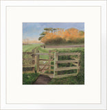 Chris Ross Williamson Corton Stile framed limited edition landscape artwork