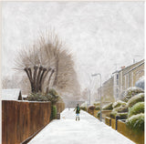 Chris Ross Williamson The Ferry Path mounted limited edition winter snow scene artwork