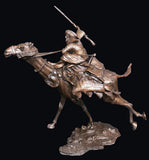 A bronze sculpture of a Hunter on Camelback