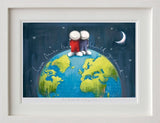 Love Makes the World Go Round by artist Doug Hyde Framed