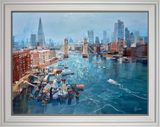 Iconic london cityscape with blue hues