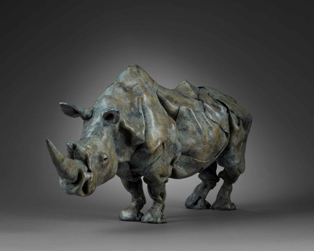 Fred Gordon Rabner Southern White Rhino | Fred Gordon | Sculpture | The Rose Gallery