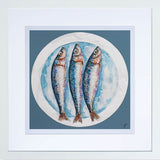 Giles Ward Three Sardines on a Plate