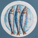 Three Sardines on a Plate