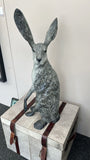 Bronze hare sculpture