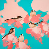 Heidi Langridge - Long-tailed Tits in blue and pink