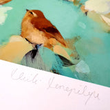 Heidi Langridge - Warblers in green
