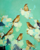 Heidi Langridge - Warblers in green