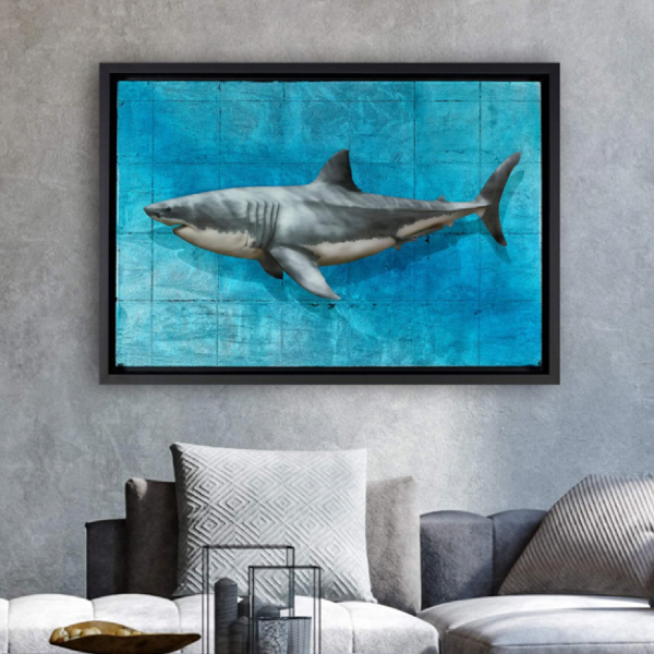Nick oneill shark artwork mixed media hand finished limited edition