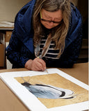Jackie Morris Robert McFarlane The Lost Words Heron Signed Limited Edition Artwork