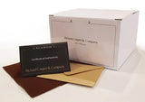 Richard Cooper & Company packaging with certificate of authenticity and brown paper