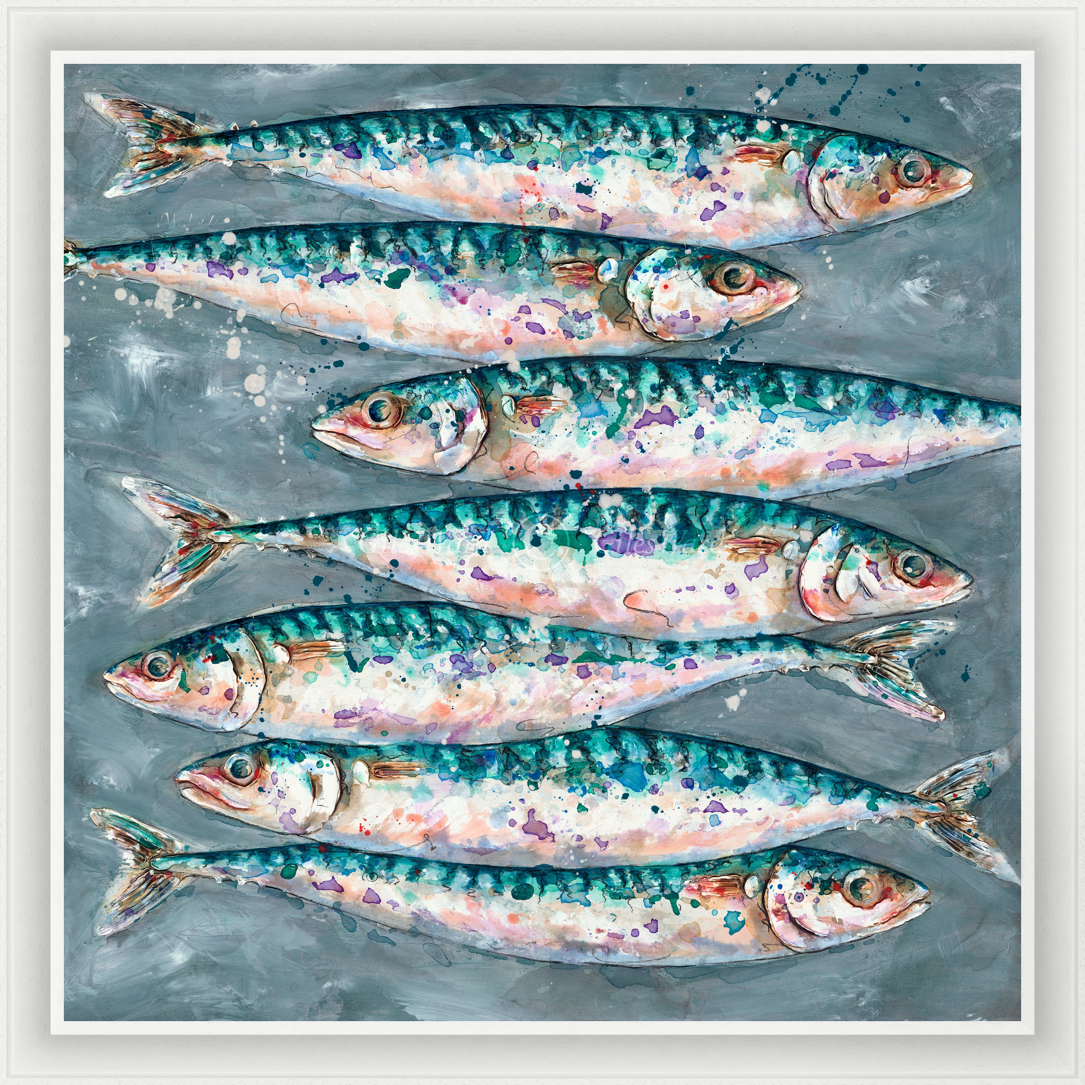 Mackerel Swim by artist Giles Ward 