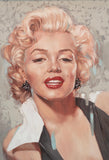 Mark Spain Original painting Marilyn in white collar