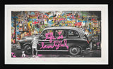 Black Cab Mr Brainwash Framed