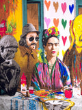 artwork of mr brainwash and frida khalo