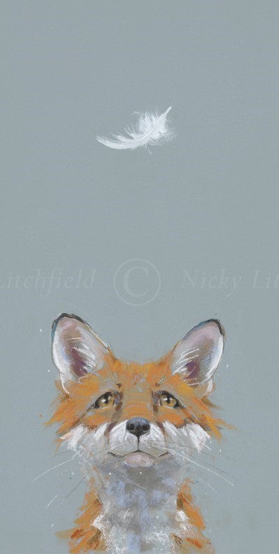 Nicky Litchfield Forrest Fox mounted art print 