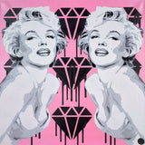 Pegasus street artist, Marilyn iconic Original painting