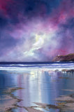 purple seascape scene 