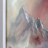 painting of a mountain landscape with soft colors