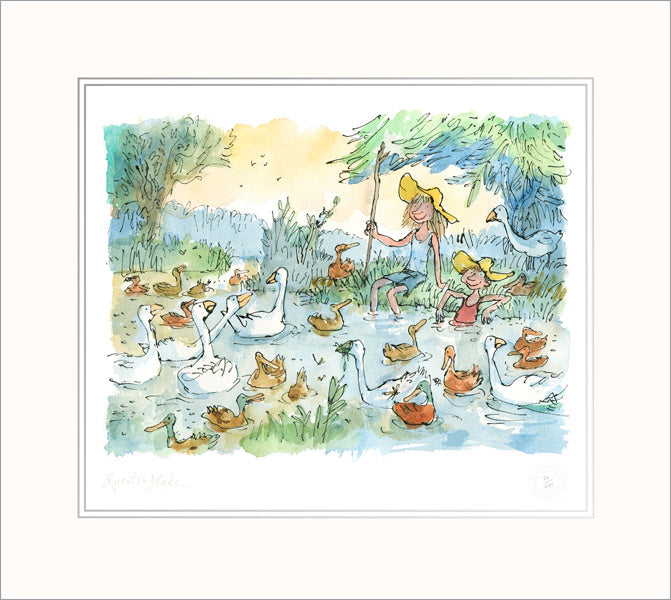 quentin blake goose girl and her brother art print