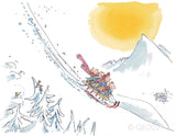 Quentin Blake lets see how fast our sledge will go