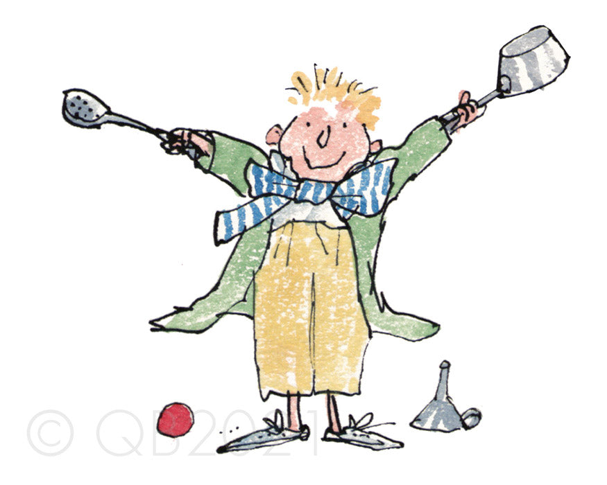 Quentin Blake Sorting out the kitchen pans - All join in