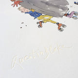 R is for Roller Skates Quentin Blake Limited Edition art