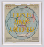World map with 'Footy is always a good idea' text overlay