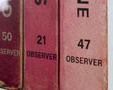 Three books titled 'Observer' with numbers on their spines.