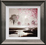 John Waterhouse landscape artist Through Blossom Fields cherry blossom trees