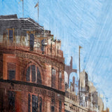 textured cityscape artwork with text 'Details of the Grandest' 