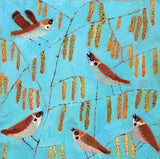 Vanessa Cooper Sparrows and Catkins mounted
