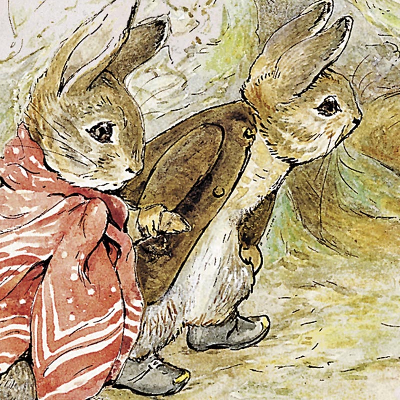 Mark Heard Rabbit Mrs Rabbit's Voice Was Heard | Beatrix Potter Artwork – The Rose Gallery