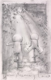 Doug Hyde Original Pencil sketch framed on bicycles