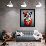 Artist proof French bull dog in room setting