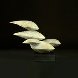 bronze sculpture of abstract clouds 