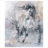 Abstract painting of a horse with dynamic movement