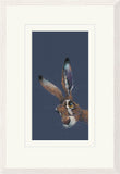 Nicky Litchfield hare artwork framed in white