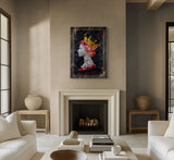 Royal reflection hung in timeless modern living room