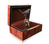 1046 Blackbird with blossom solid bronze boxed