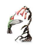 Hand painted bronze sculpture Hummingbird