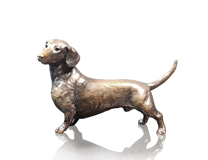 Richard Cooper bronze sculpture small dachshund Standing 1149