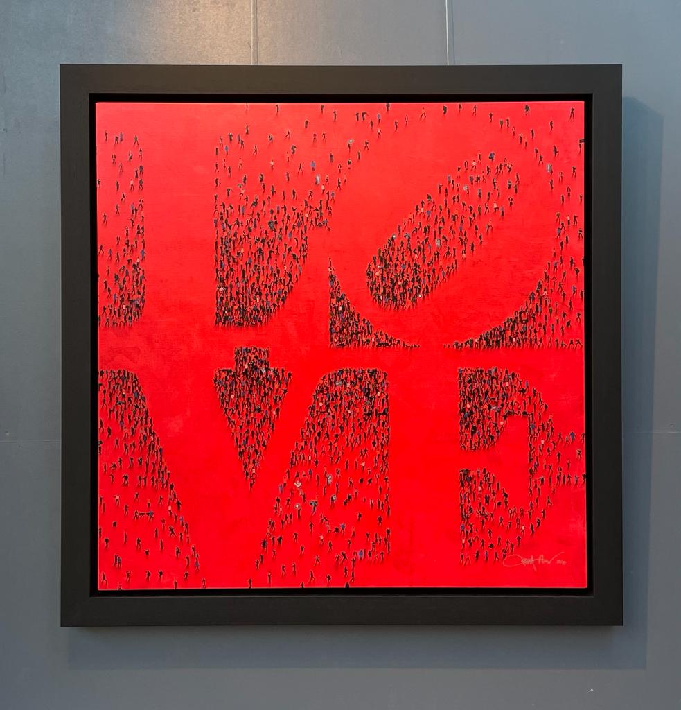 Craig Alan Love limited edition red artwork framed in matt black 