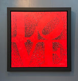 Craig Alan Love limited edition red artwork framed in matt black 