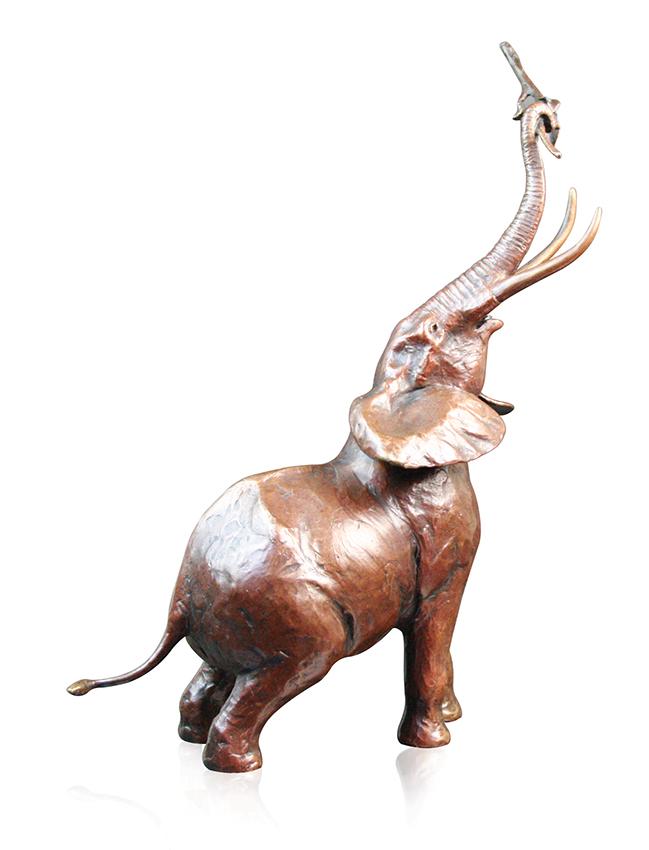 Richard cooper medium bull elephants 798 solid bronze sculpture