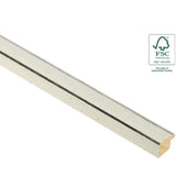 Whitewashed wooden moulding
