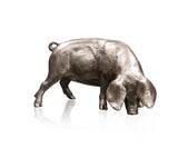 Richard Cooper solid bronze sculpture 944 small gloucester old spot pig michael simpson