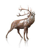 richard cooper solid bronze stag roar of the highlands alternate view